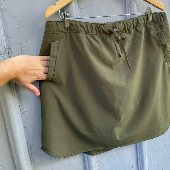 Riders by Lee Indigo Khaki Green Utility Skirt, size 16 - Picture 2 of 6